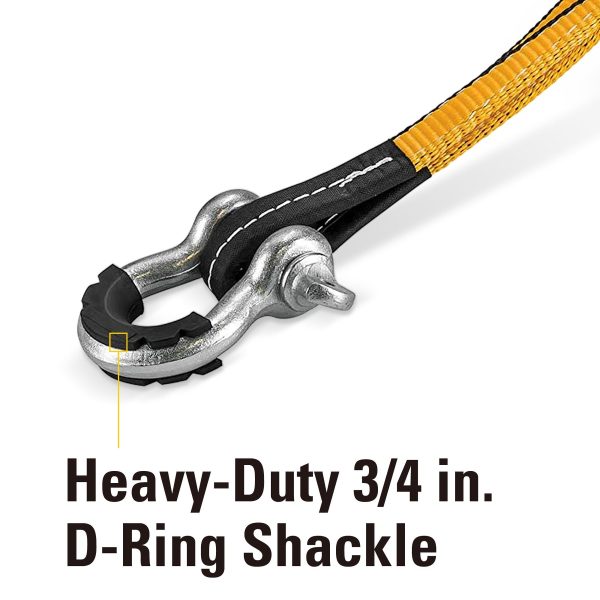 CAT Tow Strap w/ D-Ring Shackle - 9,000lb Capacity - 240029 - Image 3