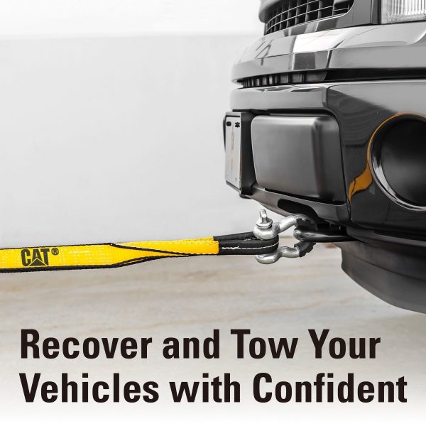 CAT Tow Strap w/ D-Ring Shackle - 9,000lb Capacity - 240029 - Image 4