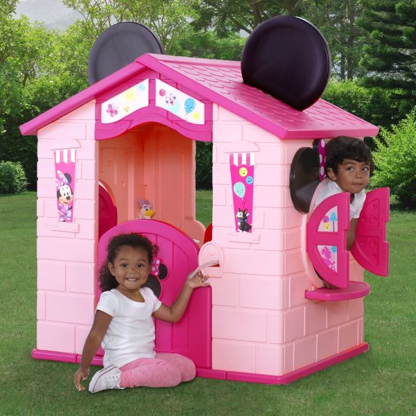 Minnie Mouse Plastic Indoor/Outdoor Playhouse with Easy Assembly