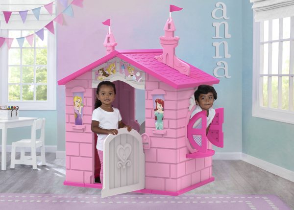 Disney Princess Plastic Indoor/Outdoor Playhouse with Easy Assembly by Delta Children - Image 2